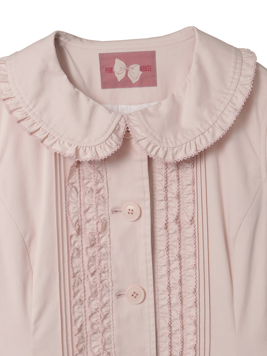 フリル使いティアードコート 詳細画像 クロ 3