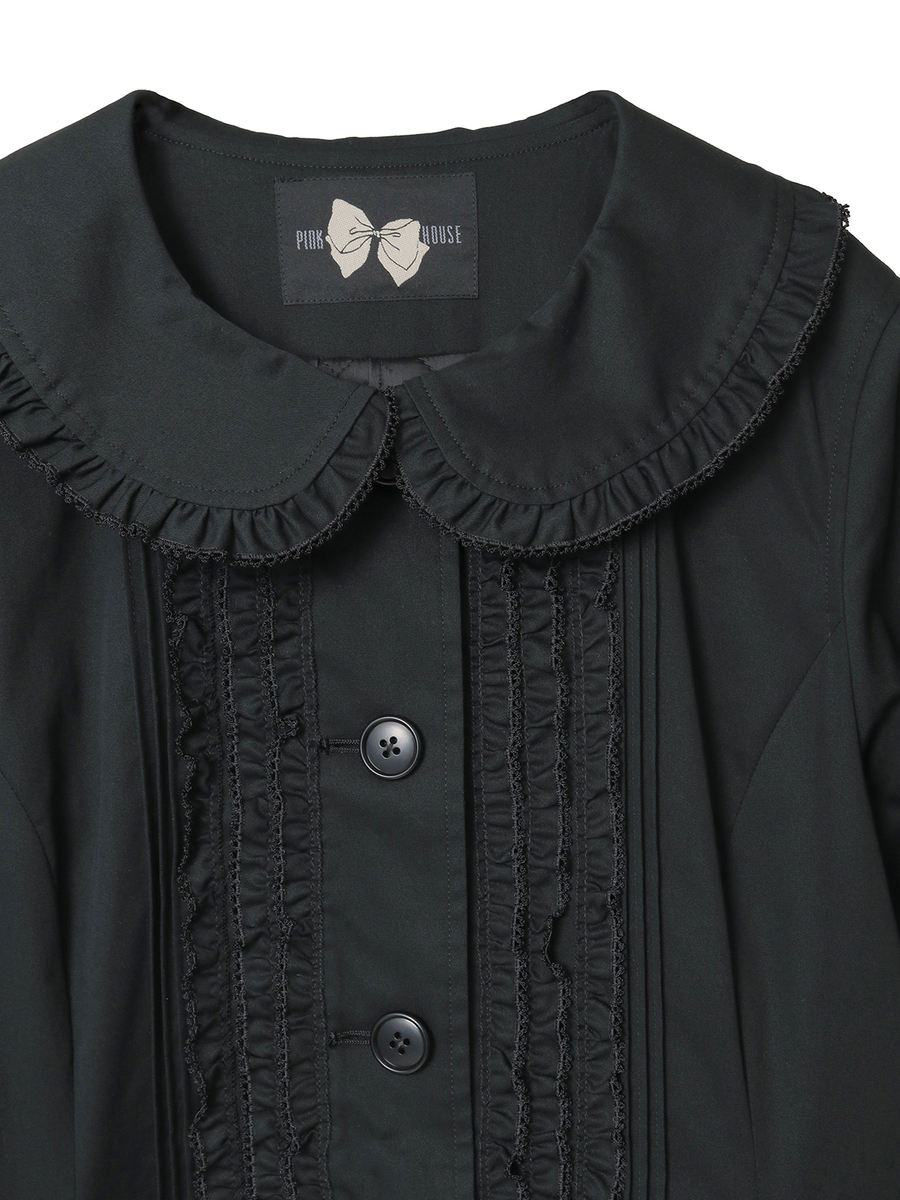 フリル使いティアードコート 詳細画像 クロ 8