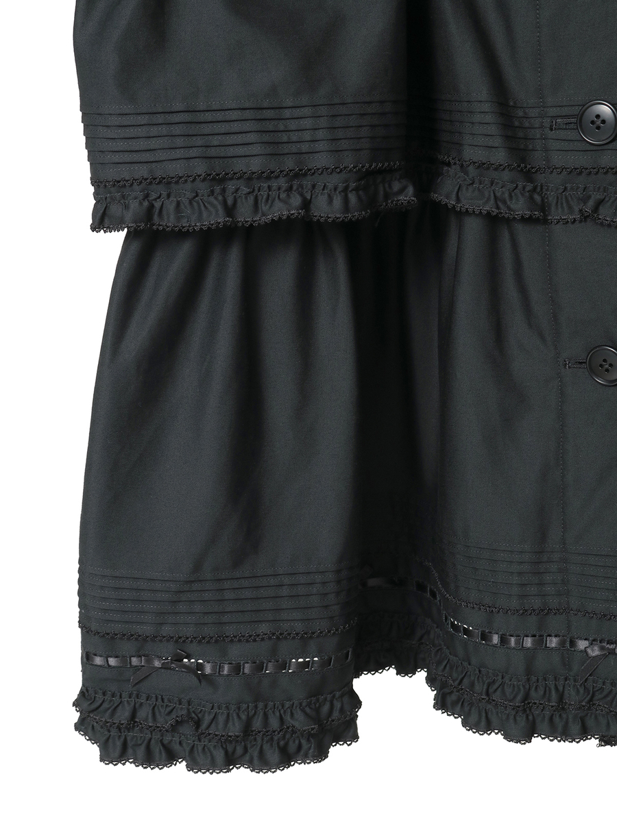フリル使いティアードコート 詳細画像 クロ 9