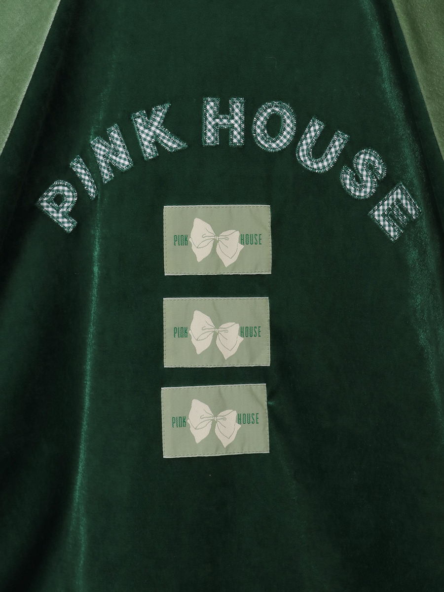 ハートワッペン使いベロアブルゾン 詳細画像 グリーン 13