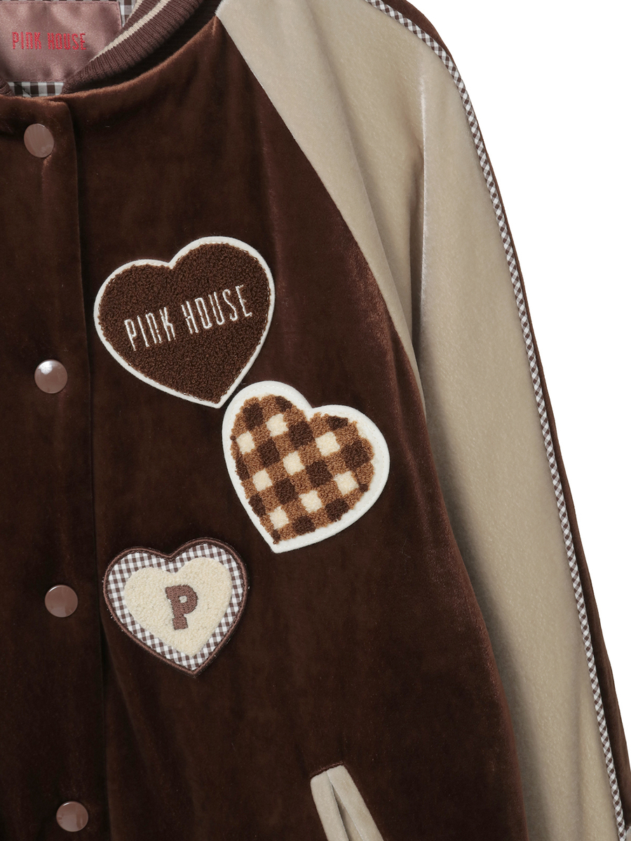 ハートワッペン使いベロアブルゾン 詳細画像 グリーン 15