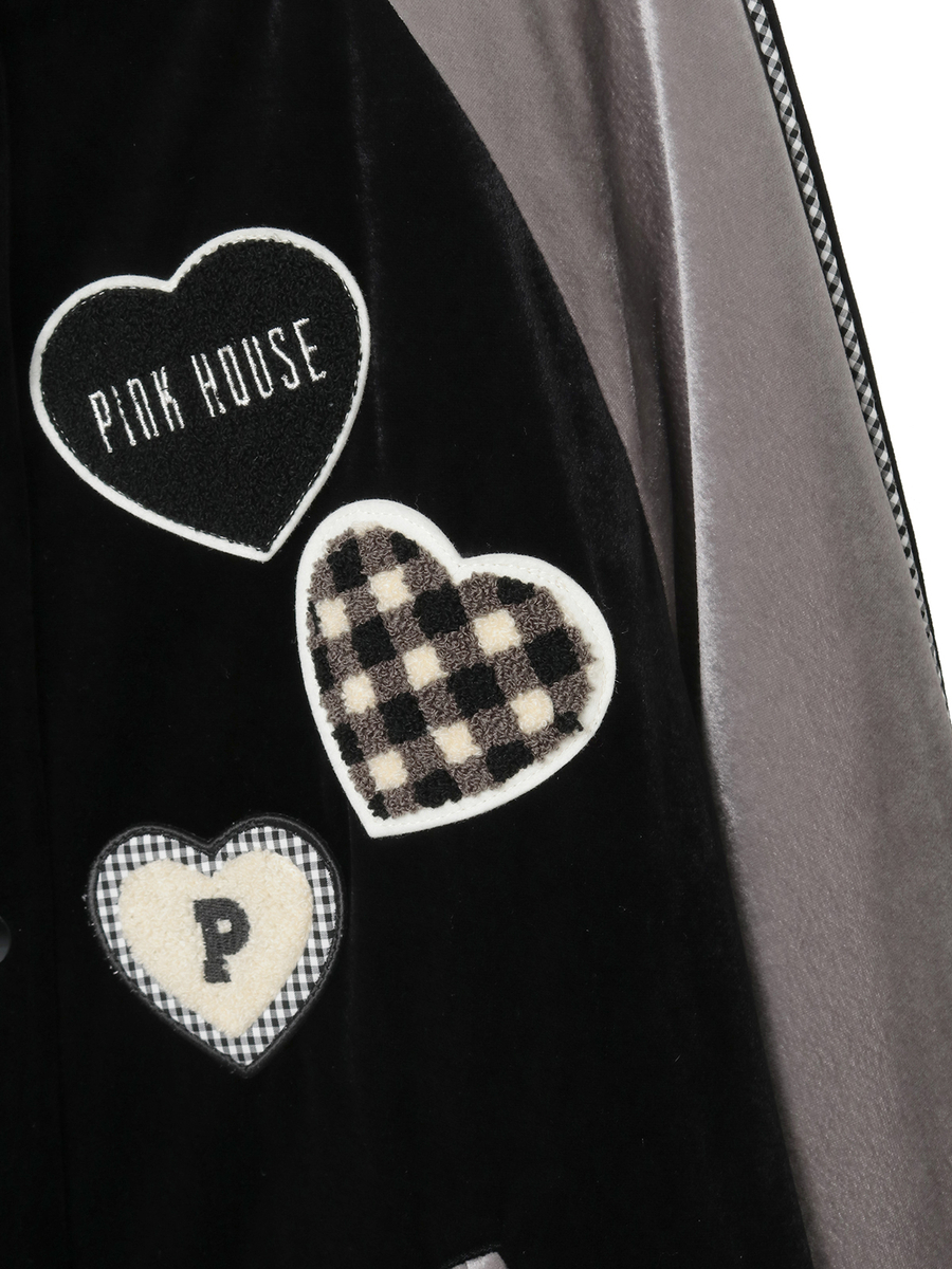 ハートワッペン使いベロアブルゾン 詳細画像 グリーン 9