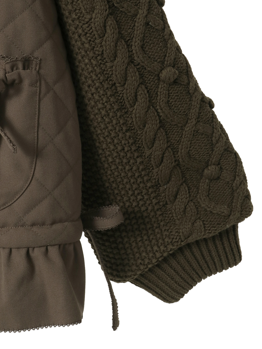 ニット袖付きキルティングブルゾン 詳細画像 キナリ 11