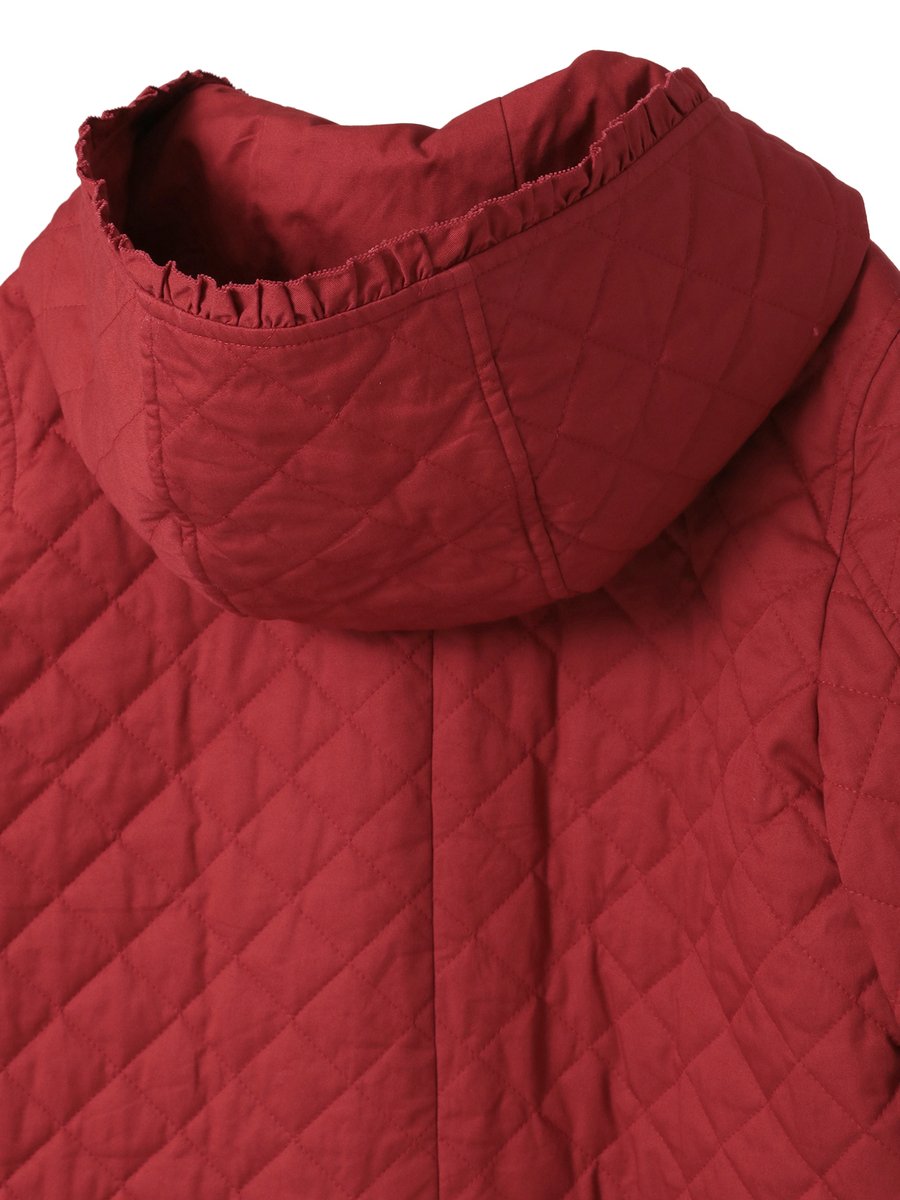 フード付きキルティングジャケット 詳細画像 ブルーグレー 11