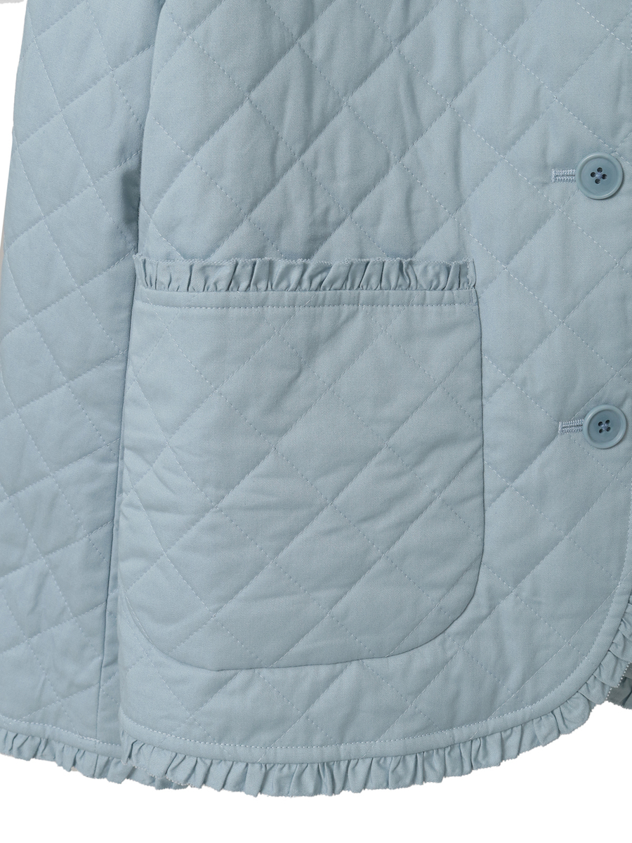 フード付きキルティングジャケット 詳細画像 ブルーグレー 15