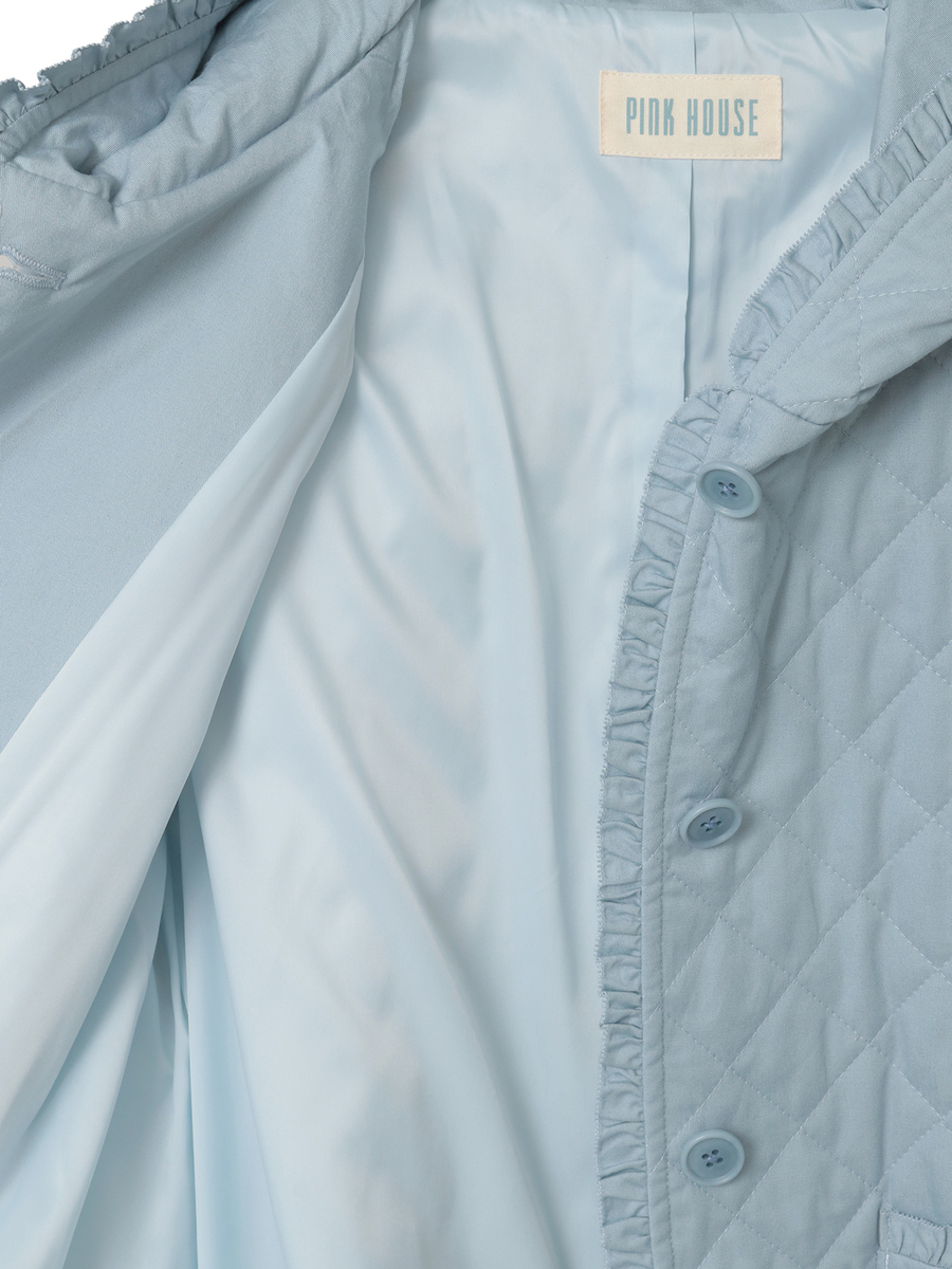 フード付きキルティングジャケット 詳細画像 ブルーグレー 16