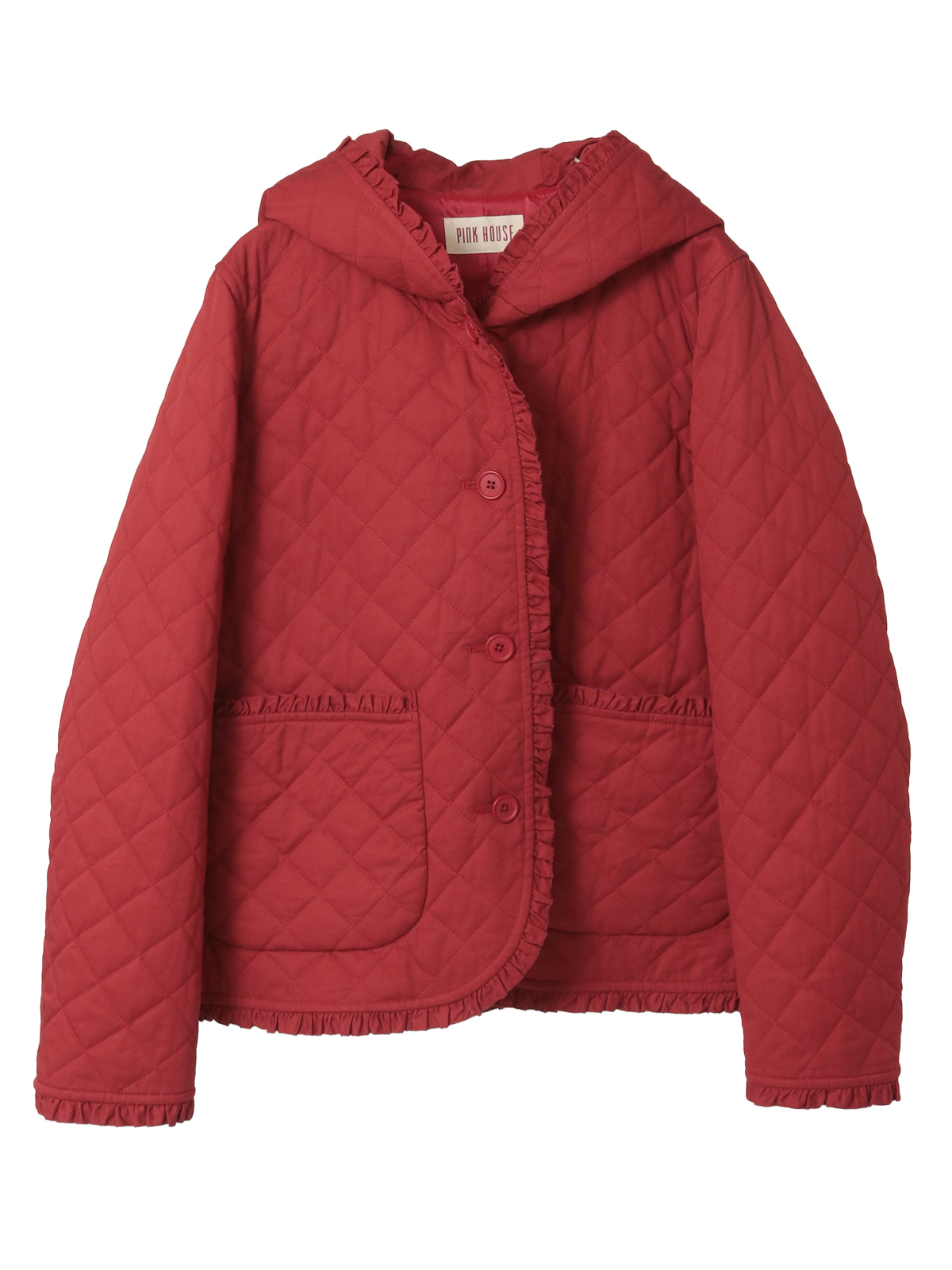 【新品未使用】フード付きキルティングジャケット ピンク フード付きキルティングジャケット｜ピンクハウスオフィシャル