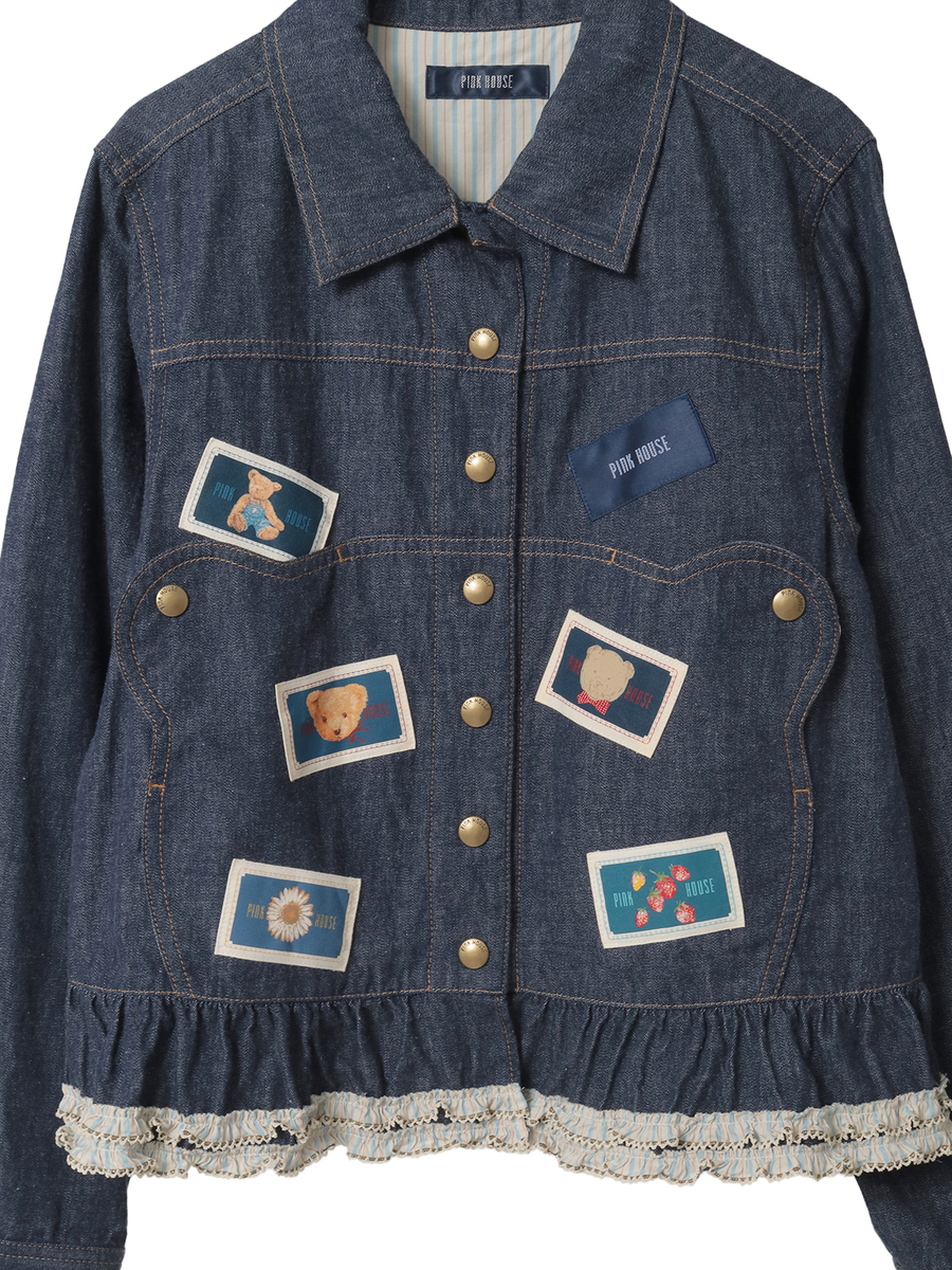 BIGくまシルエットデニムジャケット 詳細画像 キナリ 12