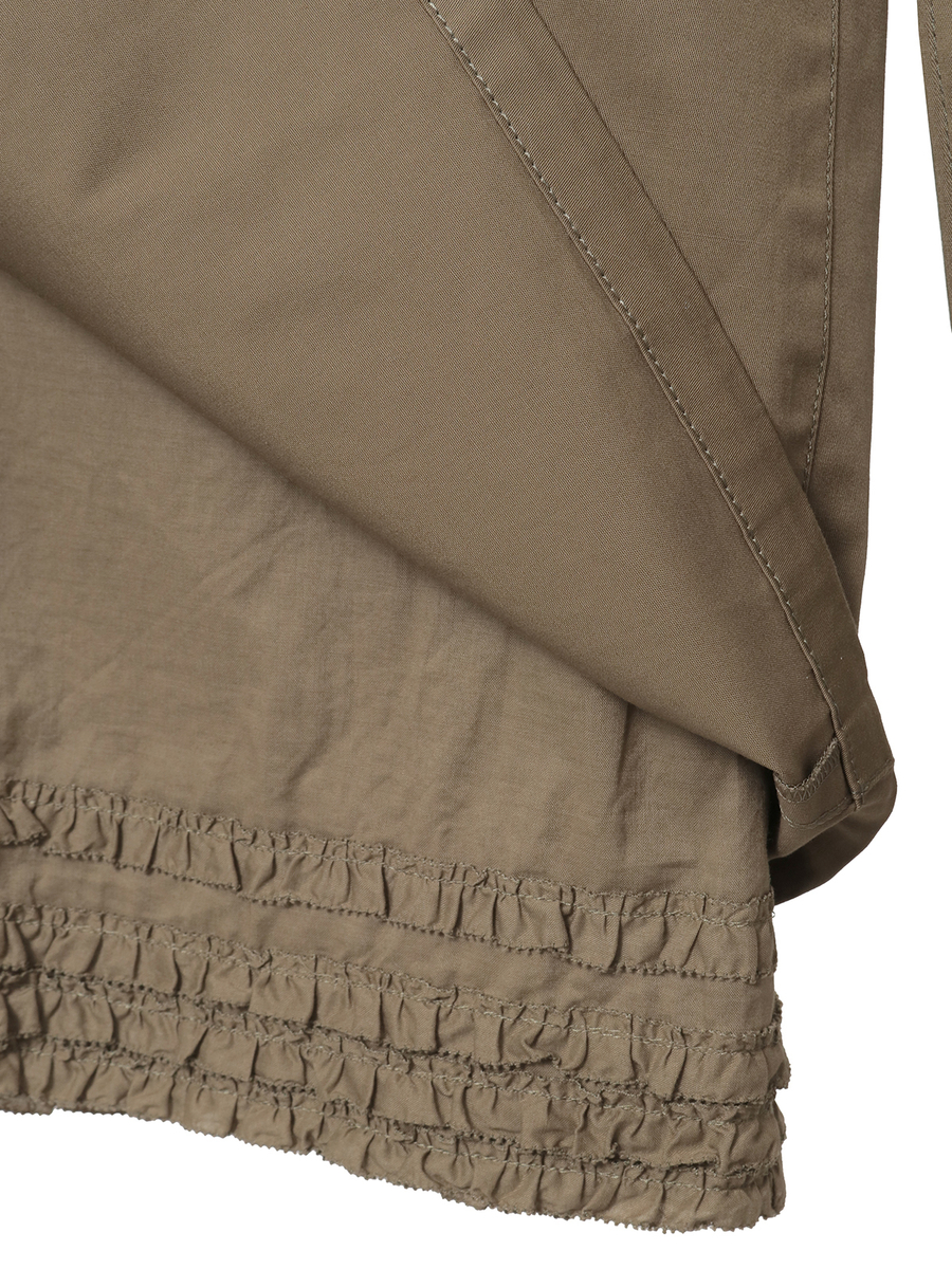 フリルローン使いワイドパンツ 詳細画像 カーキ 11