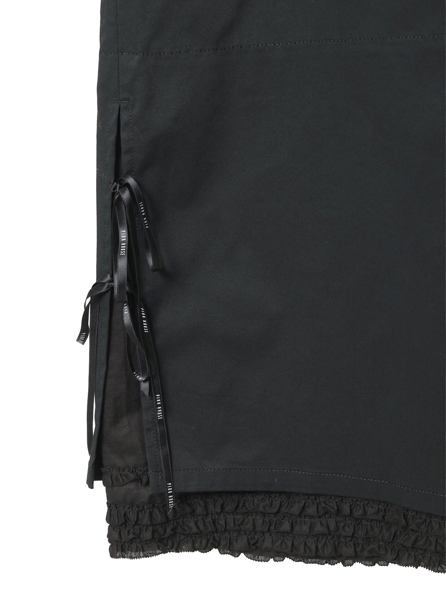 フリルローン使いワイドパンツ 詳細画像 カーキ 12