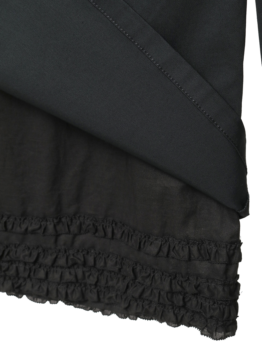 フリルローン使いワイドパンツ 詳細画像 カーキ 13