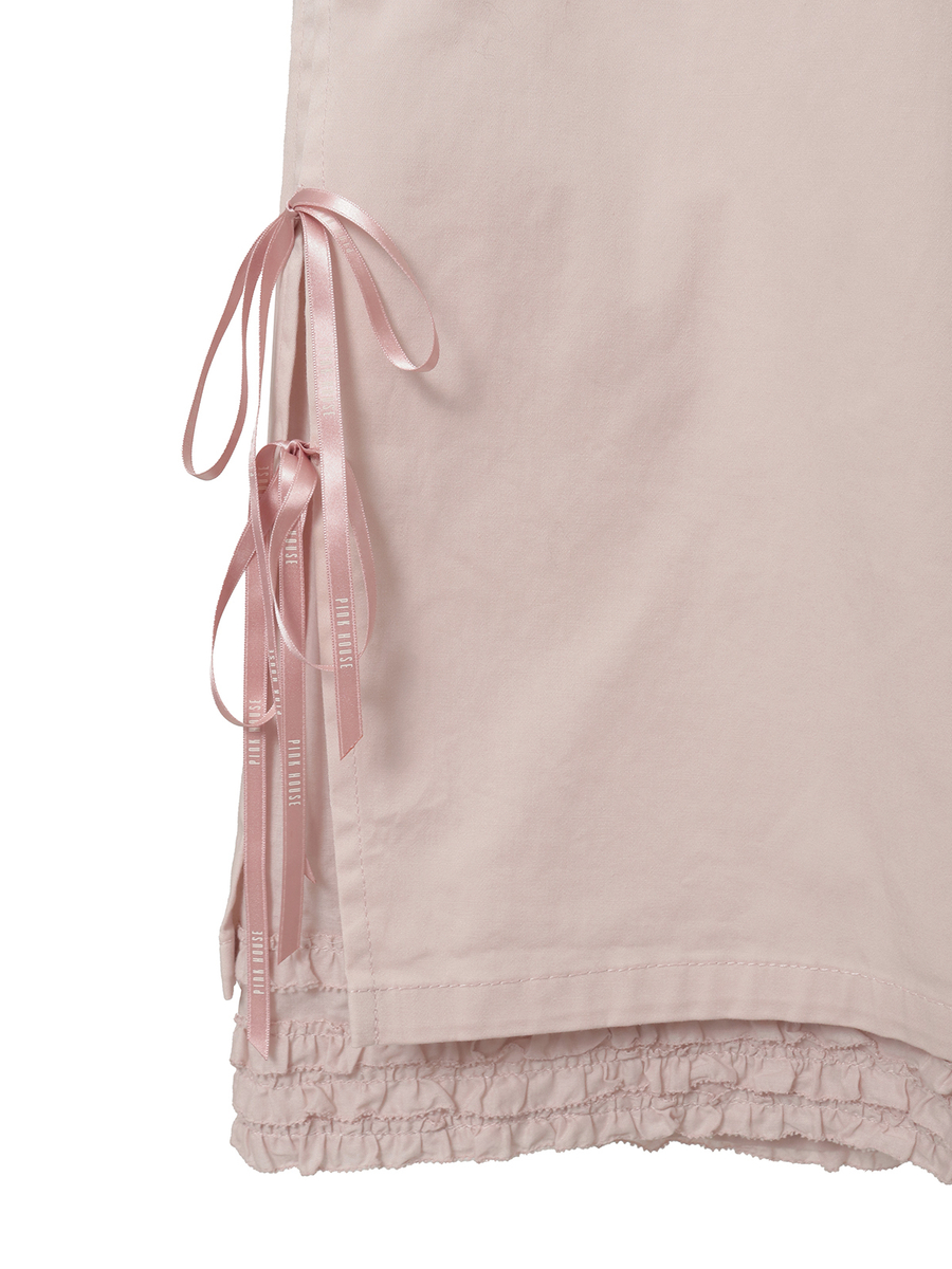 フリルローン使いワイドパンツ 詳細画像 カーキ 8