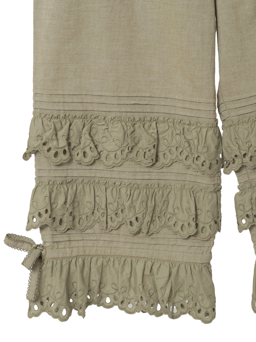 スカラップレース使いダンガリードロワーズ 詳細画像 インディゴ 10