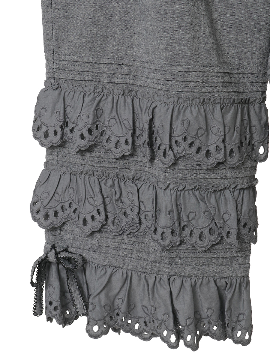 スカラップレース使いダンガリードロワーズ 詳細画像 インディゴ 6