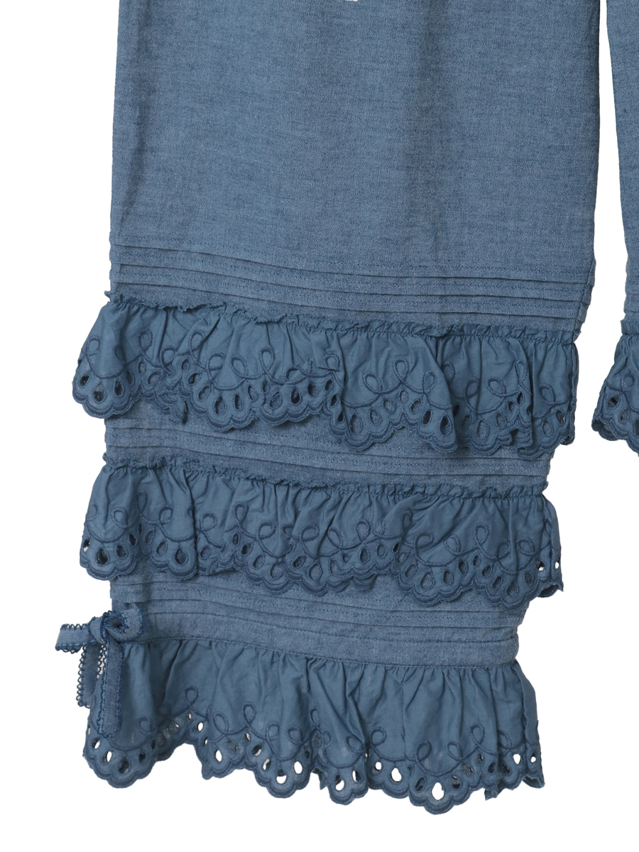 スカラップレース使いダンガリードロワーズ 詳細画像 インディゴ 9