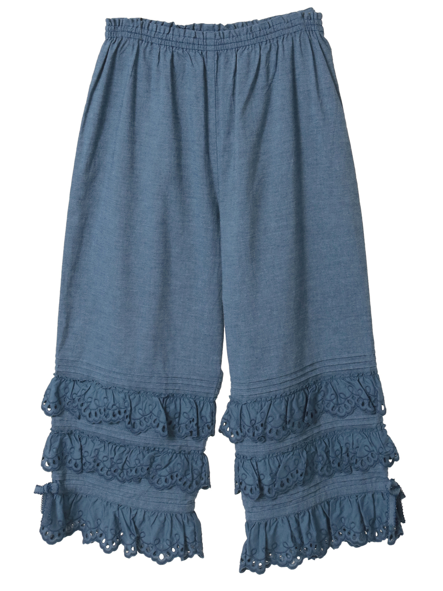 スカラップレース使いダンガリードロワーズ 詳細画像 インディゴ 1