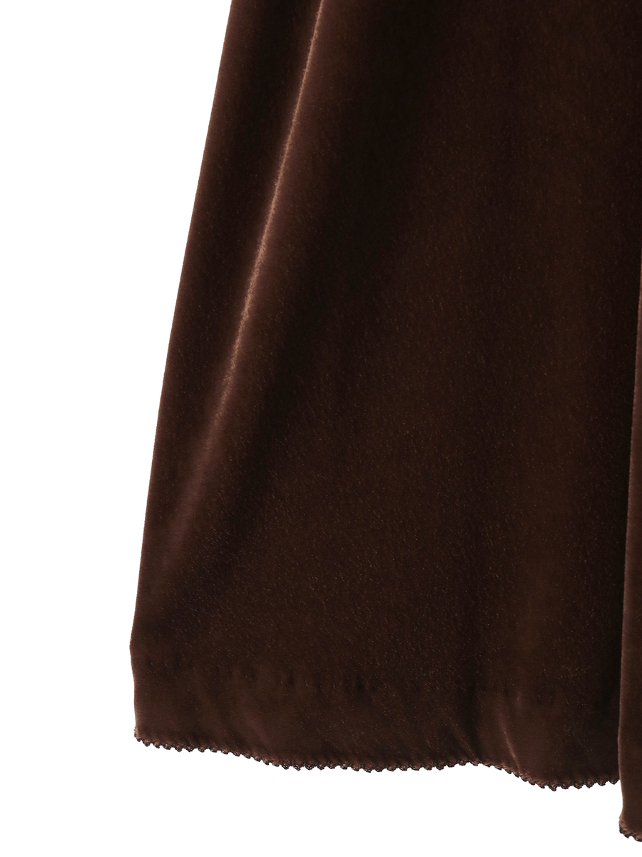 ベロア吊りスカート 詳細画像 チョコレート 5