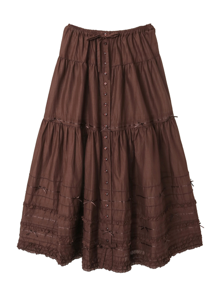 ローンティアードスカート