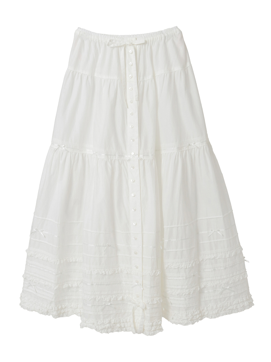ローンティアードスカート 詳細画像 シロ 1