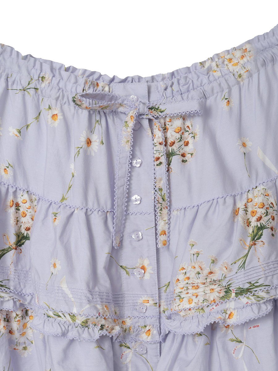 マーガレットブーケプリントスカート 詳細画像 クロ 3