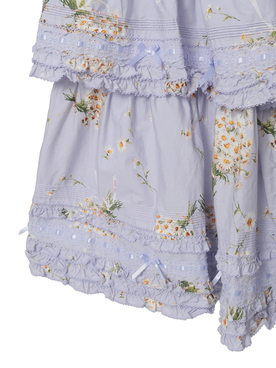 マーガレットブーケプリントスカート 詳細画像 クロ 4