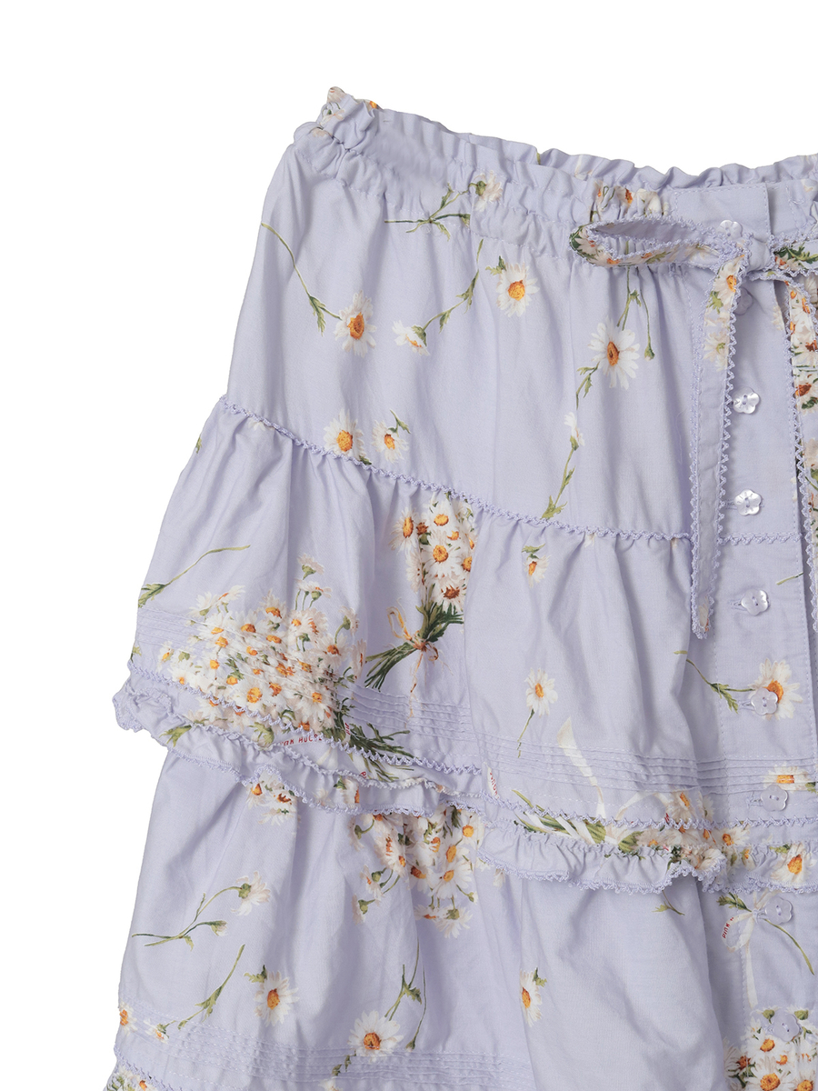 マーガレットブーケプリントスカート 詳細画像 クロ 5