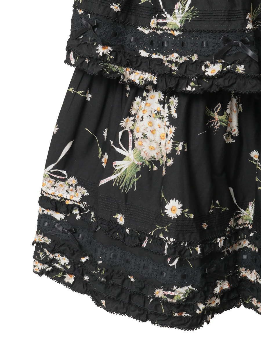 マーガレットブーケプリントスカート 詳細画像 クロ 6