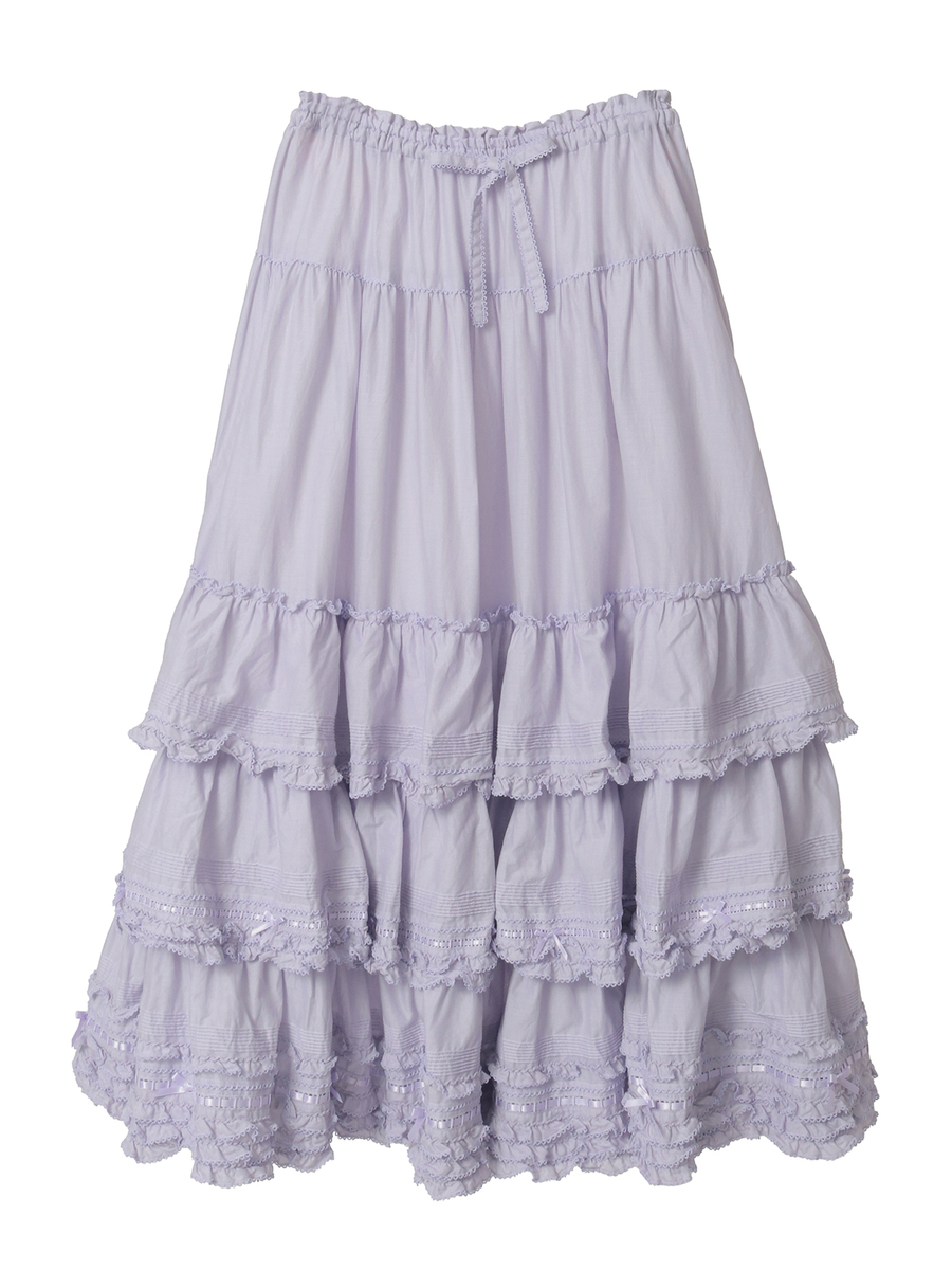 フリル使いローンスカート 詳細画像 ラベンダー 1