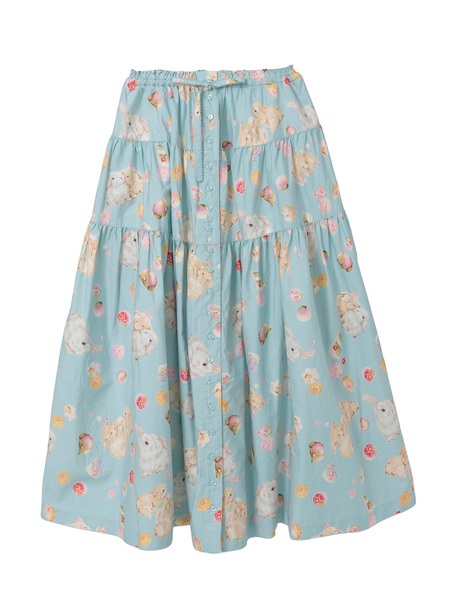 幸見うさぎプリントスカート