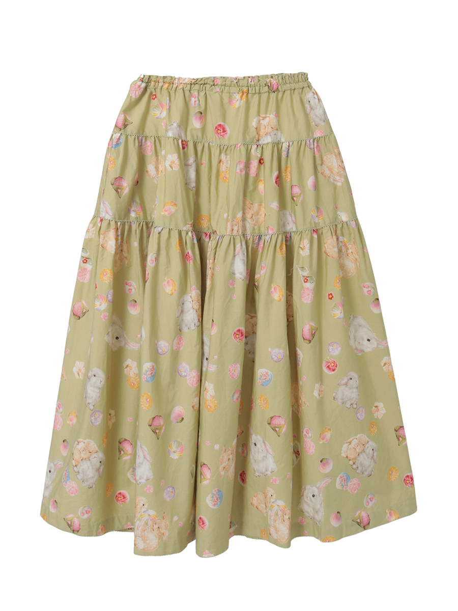 幸見うさぎプリントスカート 詳細画像 ソライロ 2