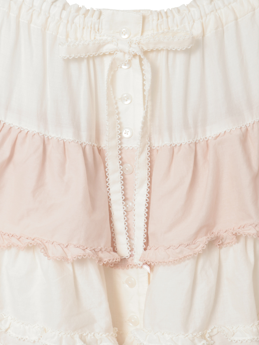 配色フリルスカート 詳細画像 キナリミックス系 5