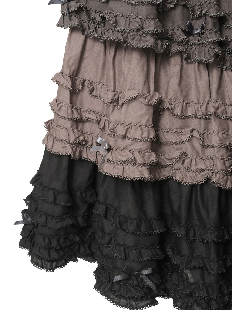 配色フリルスカート 詳細画像 キナリミックス系 6