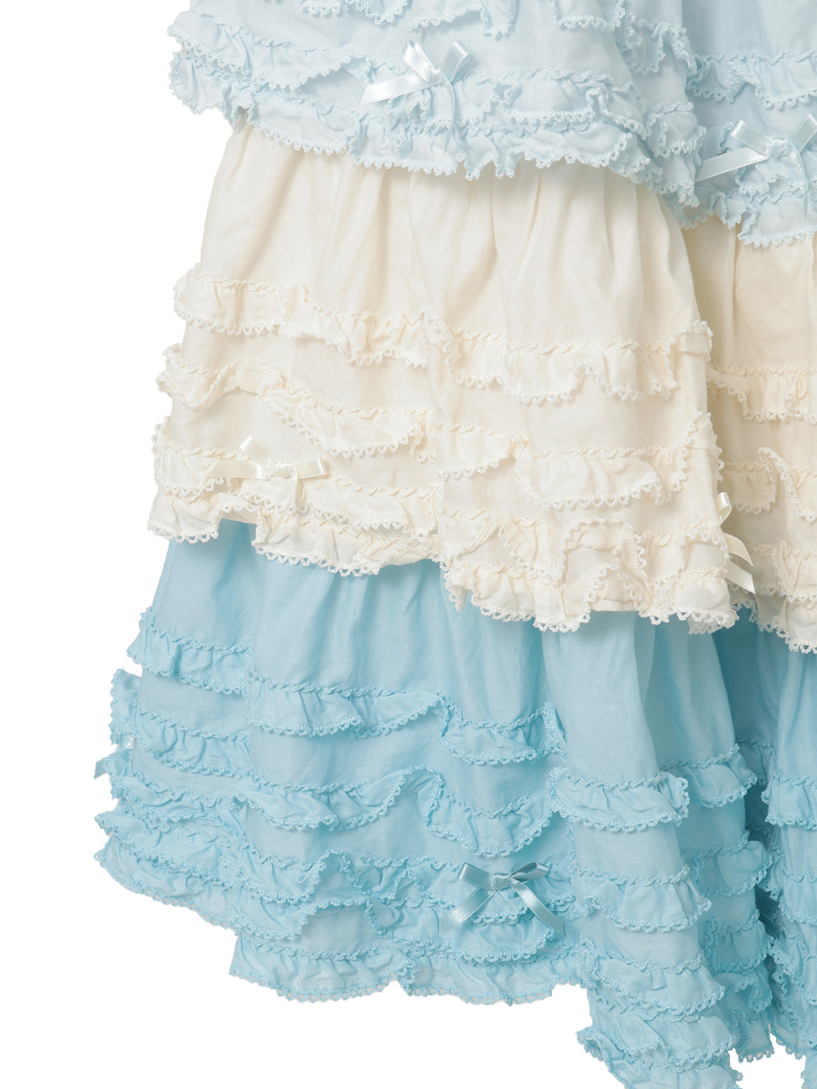 配色フリルスカート 詳細画像 キナリミックス系 8