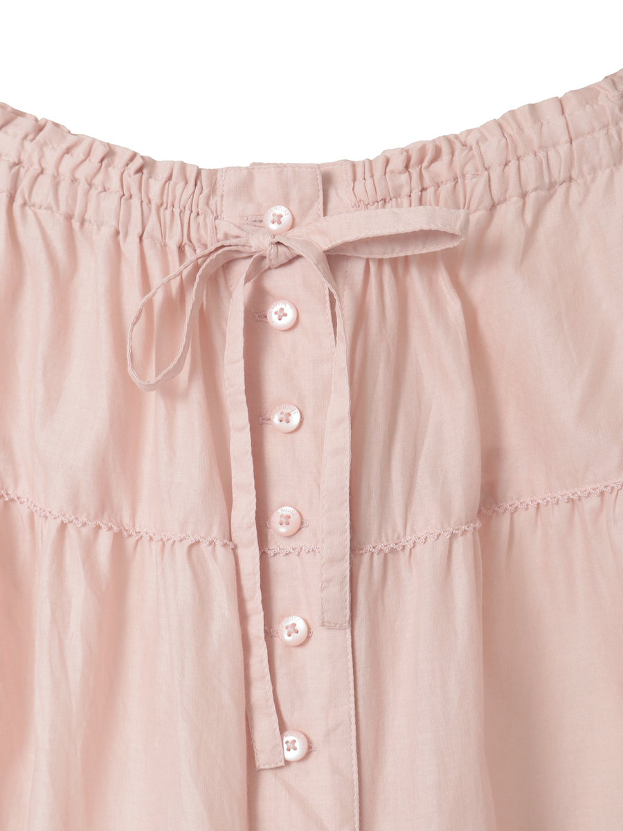 ローンティアードミディスカート 詳細画像 チョコレート 3