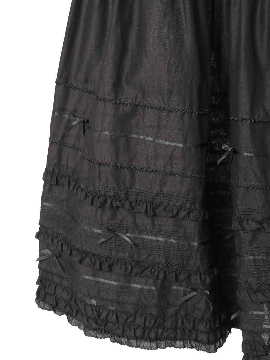 ローンティアードミディスカート 詳細画像 チョコレート 6