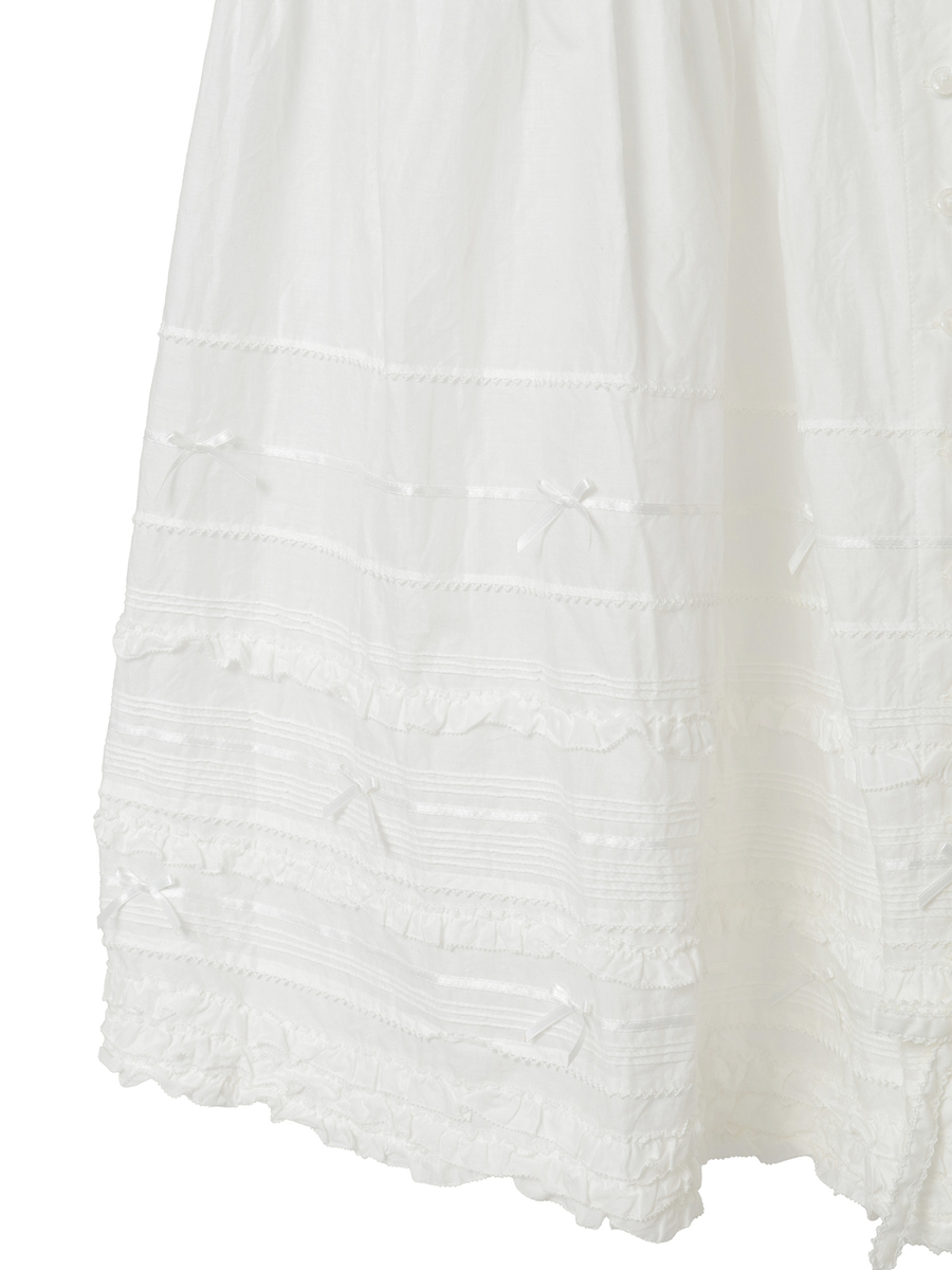 ローンティアードミディスカート 詳細画像 チョコレート 8