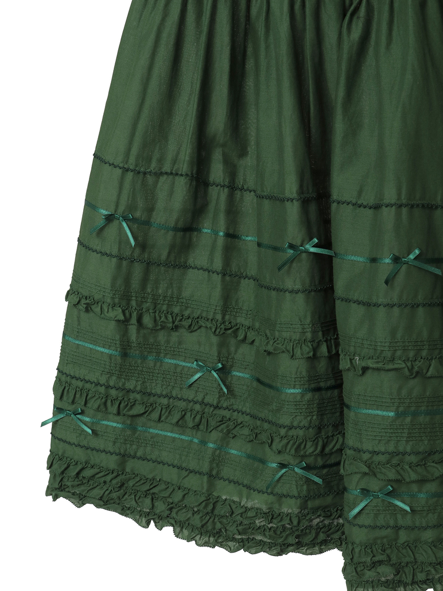 ローンティアードミディスカート 詳細画像 チョコレート 9