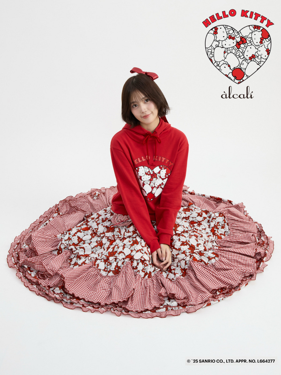 【alcali x HELLO KITTY】コラボレーションスカート 詳細画像 オフホワイト 3
