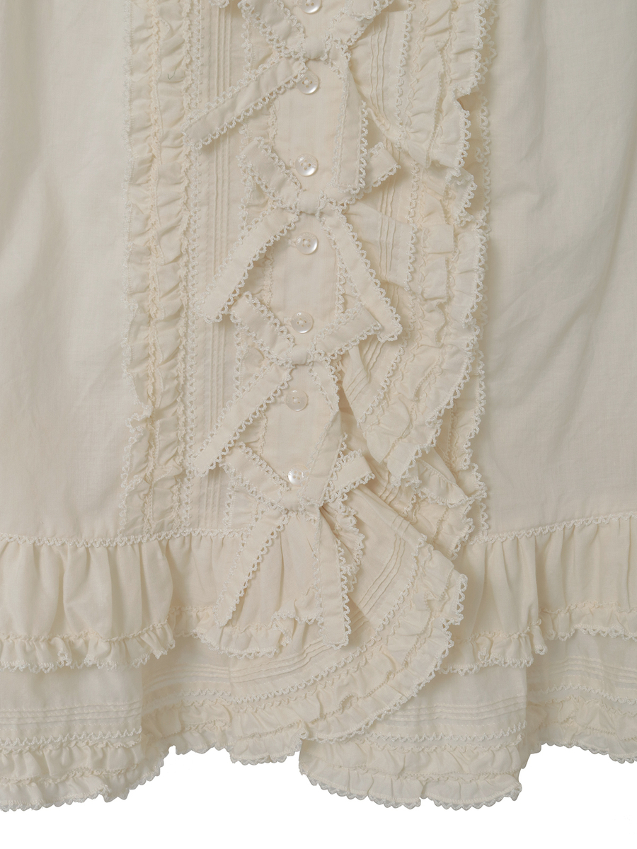 リボンモチーフいっぱいローンベスト 詳細画像 ベリーレッド 6