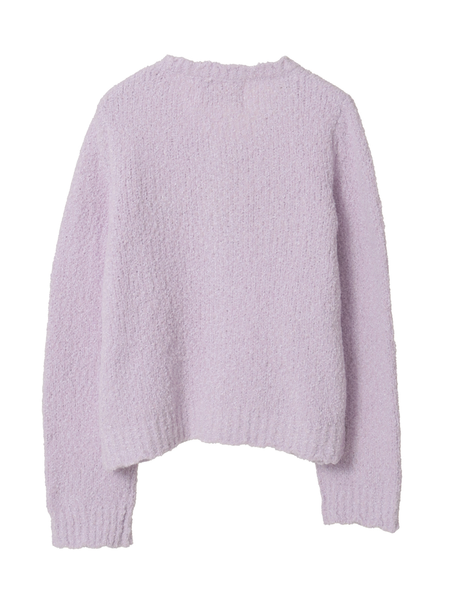 マーガレットモチーフ使いニットカーディガン 詳細画像 クロ 2