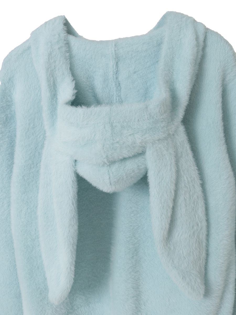 うさぎの耳フード付きニットパーカー 詳細画像 キナリ 4