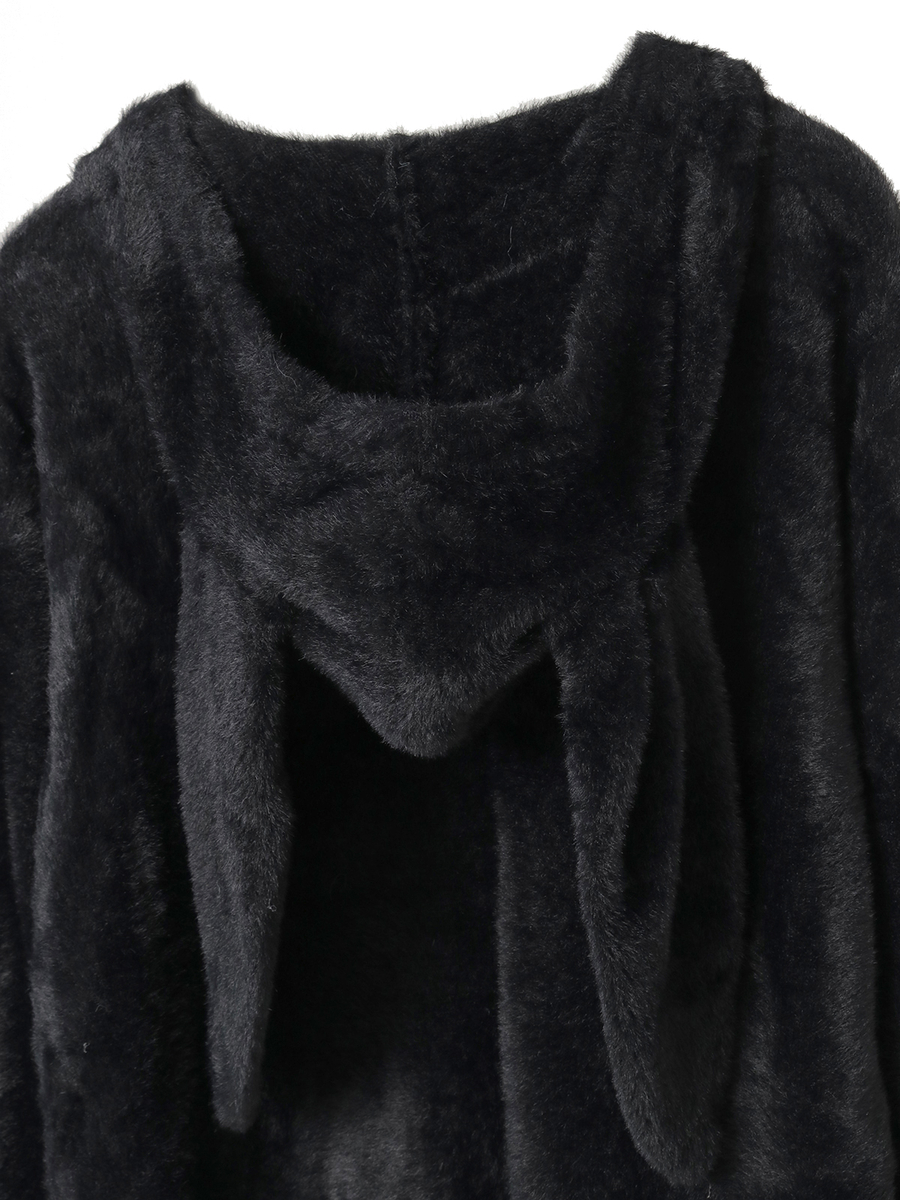 うさぎの耳フード付きニットパーカー 詳細画像 キナリ 9