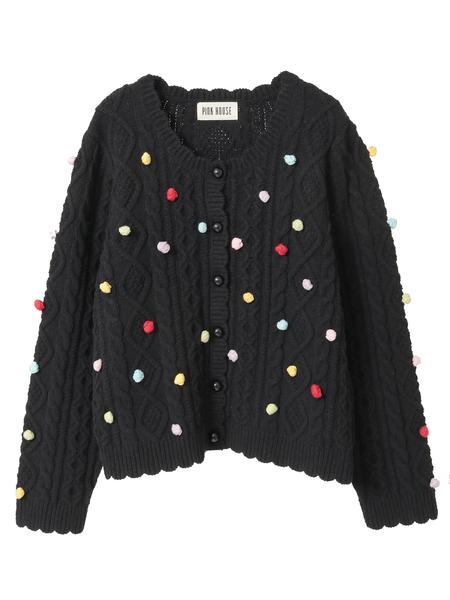 PINE HOUSE 多色模様カーディガン 鈴蘭モチーフカーディガン （カーディガン・ボレロ）｜PINK HOUSE