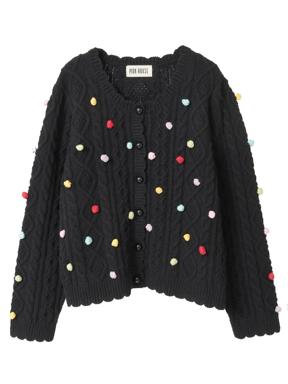 希少 ピンクハウス PINKHOUSE　ニットカーディガン プリーツ バルーン袖 希少 ピンクハウス PINKHOUSE ニットカーディガン プリーツ バルーン袖