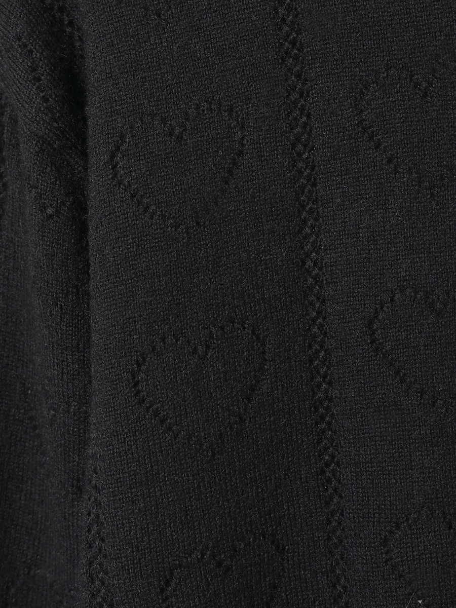 ハート透かし柄タートルニット 詳細画像 アイボリー 7