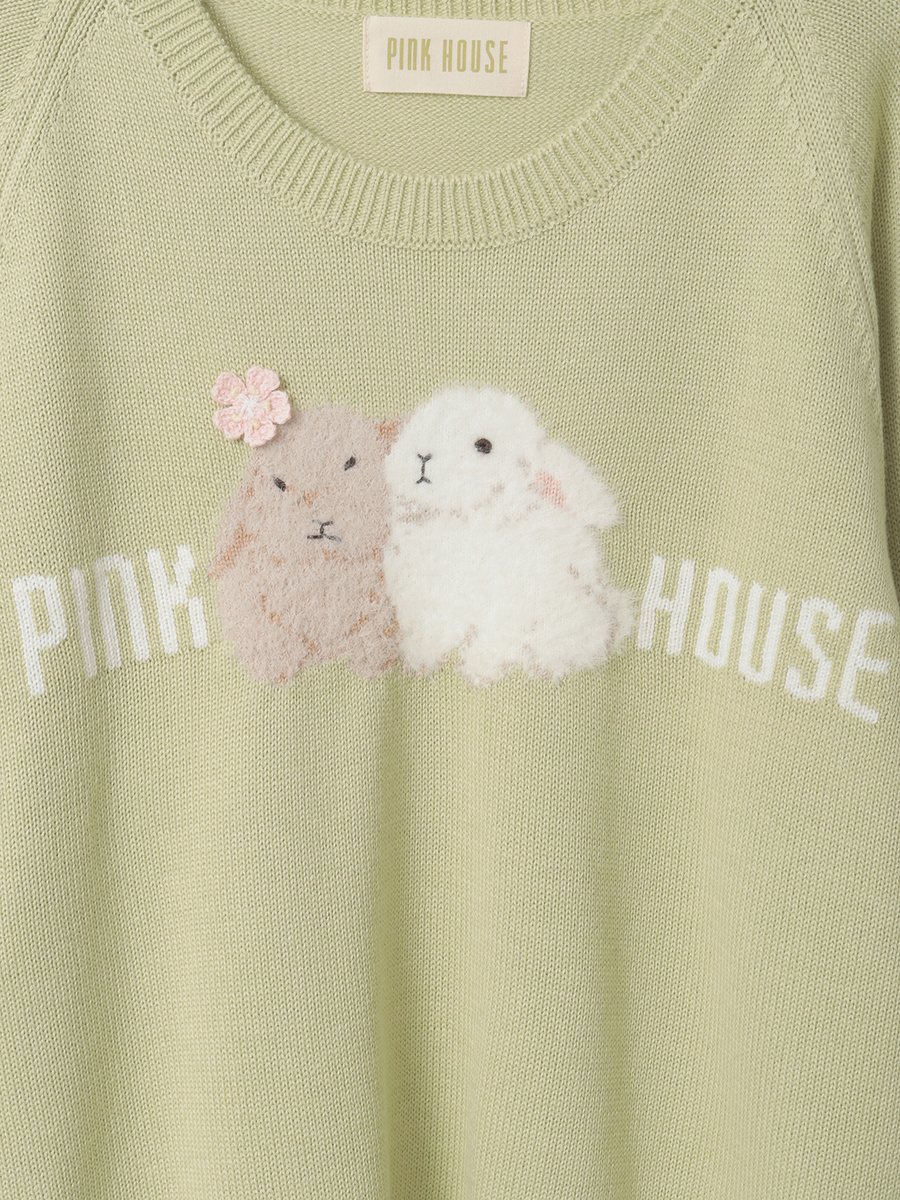 幸見うさぎモチーフニット 詳細画像 アカ 10