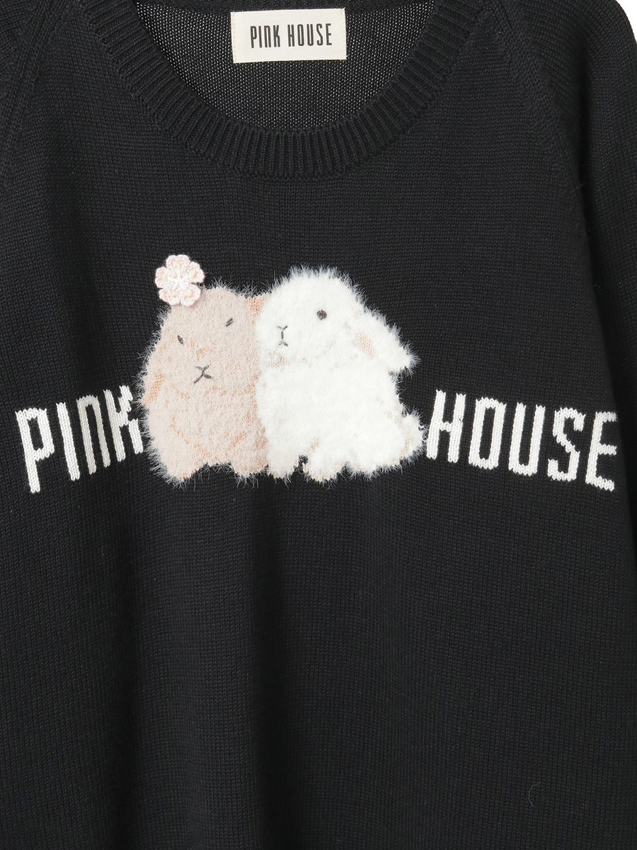 幸見うさぎモチーフニット 詳細画像 アカ 7