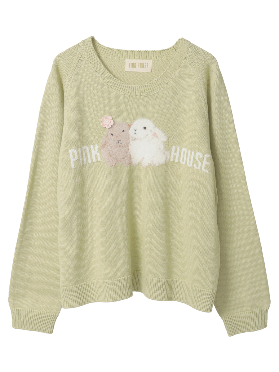 幸見うさぎモチーフニット 詳細画像 ハッカ 1