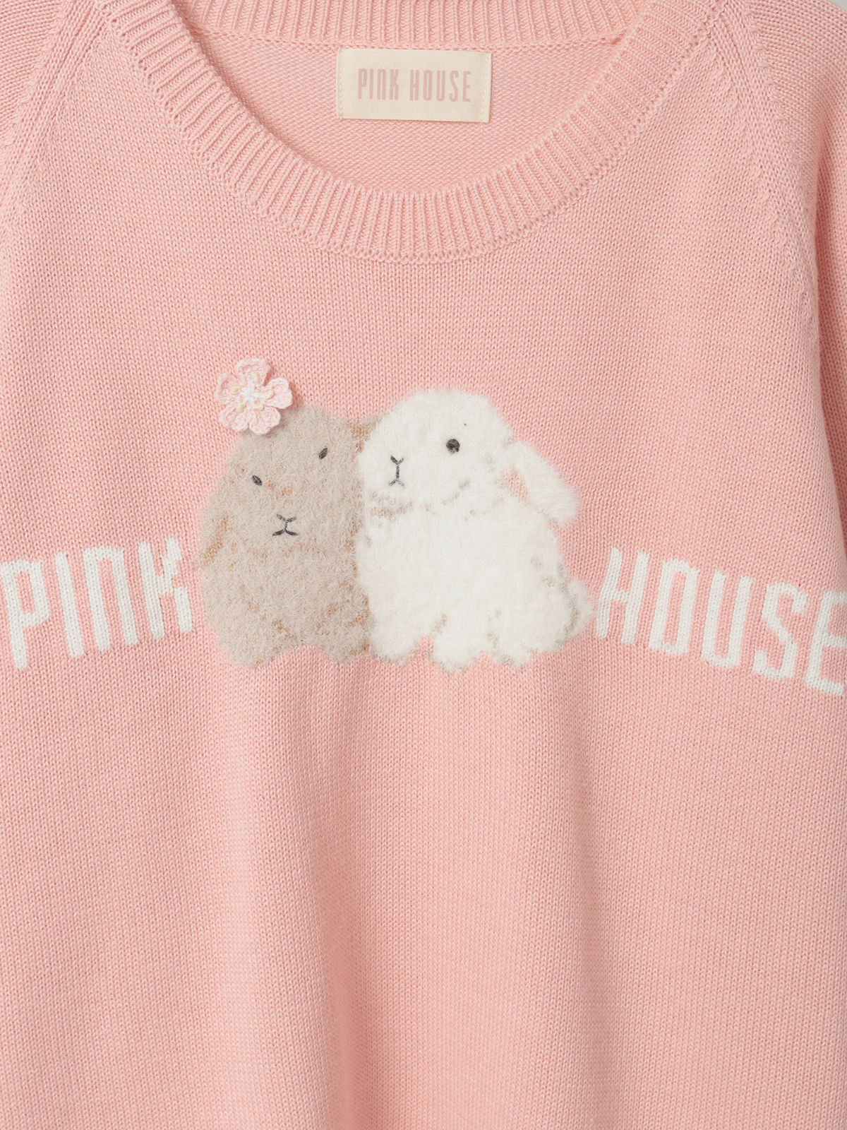 【美品】　ピンクハウス　ニットケープ ピンクハウス♡美品 ハートのニットモチーフが可愛いケープ♬