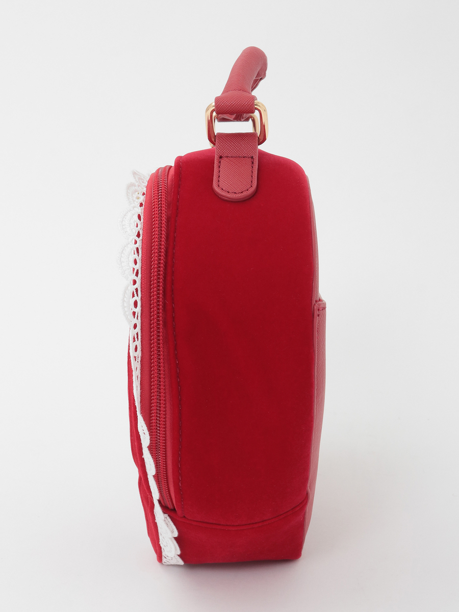 ハート型ベロアバッグ 詳細画像 クロ 2